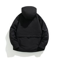 Veste en duvet d'hiver pour hommes, coupe-vent, imperméable, décontractée, couleur unie, fermeture éclair.