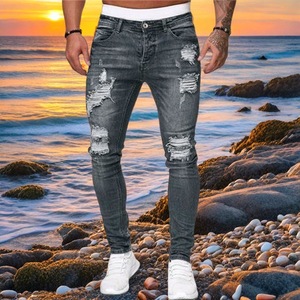 Venta al por Mayor de Jeans de Hombre de Alta Calidad, Estilo Hip Hop, Vintage, Punk, para la Vida Diaria, Transpirables, Estilo Europeo y Americano - Product Image 4