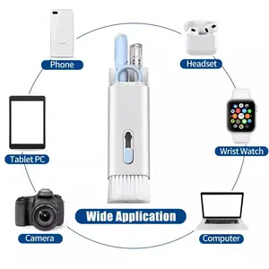 مجموعة أدوات تنظيف إلكترونية متعددة الوظائف الأفضل مبيعًا 7 في 1 مجموعة فرش تنظيف سماعات الأذن ولوحة المفاتيح الخاصة بالكمبيوتر
