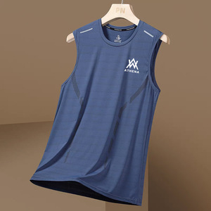 J02 Canotta Estiva da <span class=keywords><strong>Uomo</strong></span> in Seta Ghiacciata, Traspirante, per Sport e Fitness, con Spalle Larghe, Senza Maniche, Asciugatura Rapida - Product Image 2