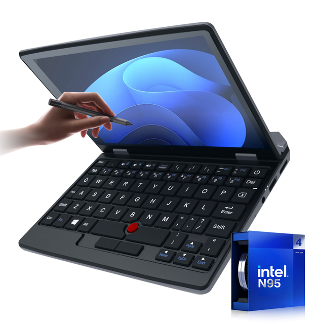 Wholesale New 7 Inch Touch Screen Portable Mini Laptop Computer, Personal Home Use Quad-core N95 Processor, IPS Screen, Win11