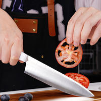 Ensemble de 3 couteaux de cuisine en acier inoxydable, couteau de chef professionnel, couteau utilitaire, couteau à éplucher avec manche ergonomique riveté