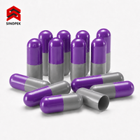 Capsules vides en gélatine à finition mate SINOPEK, sans poussière, impression personnalisée du logo, OEM, usine GMP, vente en gros