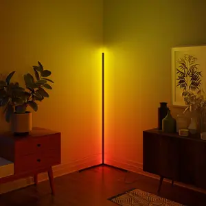 卧室客厅装饰氛围灯RGB魔幻彩色架子立立LED线性灯三脚架角落地灯