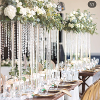 80cm Hauteur Cristal Fleur Stand Lustre De Table De Mariage Centre De Table Rectangle Acrylique Centre De Table De Mariage Stand