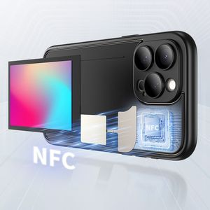 Coque de protection magnétique intelligente en TPU + verre avec écran E Ink LED NFC antichoc pour 17 Air 16 12 13 14 15 Pro Max DIY - Product Image 2