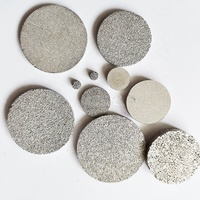 Filter Cakram Bulat Sinter Berpori Baja Tahan Karat SS 316L 0,5-100 Mikron
