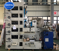 Machine d'impression flexographique de type pile de film plastique pour étiquettes de gobelets en papier enduit PE 4 6 couleurs entièrement automatique