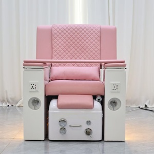 Chaise de manucure inclinable rose à LED, de luxe, avec massage, pour salon de beauté et spa des pieds - Offre spéciale - Product Image 2
