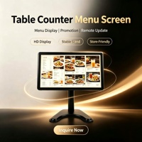 Écran d'affichage LCD intelligent de bureau, contrôle par téléphone portable, signalisation numérique publicitaire horizontale et verticale