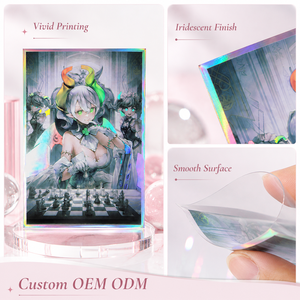 Pochettes pour cartes personnalisées imprimées, finition holographique, transparentes comme du cristal, durables, surface lisse, OEM ODM, <span class=keywords><strong>protection</strong></span> pour cartes de collection - Product Image 4