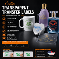 Étiquettes de transfert transparentes personnalisées, autocollants en film transparent imperméables pour verre, plastique, métal, céramique, OEM, ODM