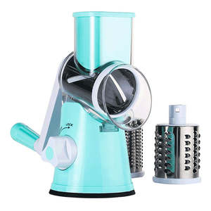 Prix usine Rotatif Râpe À Fromage Broyeur Cuisine Manuel Légumes Trancheuse Noix Broyeur avec 3 Lames De Tambour En Acier Inoxydable - Product Image 3