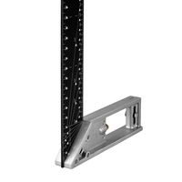 Règle à Angle droit en alliage d'aluminium, Angle droit de 45/90 degrés règle carrée en alliage d'aluminium, 30cm carreaux carrés pour charpentier à usages multiples