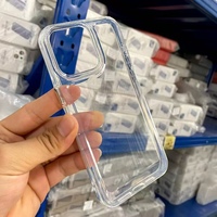 Coque de téléphone transparente en TPU souple de 1.5mm pour iPhone 16 11 Pro Max, couverture de téléphone antichoc transparente, boutons de placage galvanoplastie