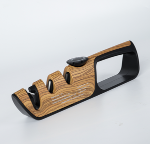 Aiguiseur de cuisine manuel 3-en-1 réglable pour <span class=keywords><strong>ciseaux</strong></span> et couteaux, à grain de <span class=keywords><strong>diamant</strong></span> multi-granulométrie, design imitation <span class=keywords><strong>bois</strong></span> - Product Image 2