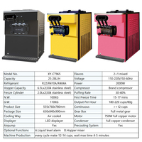 Softijsmachine 25-28l/H Automatische Commerciële Ijsmaker Ijsmachine Voor Zakelijke Prijs