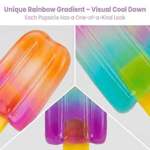 ของเล่นบีบคลายเครียดรูปไอศกรีม Needoh Nice-Sicle Squishy Popsicle Fidget Toy Super Solid Squish Stress Ballb สำหรับเด็กและผู้ใหญ่ บรรเทาความวิตกกังวล ของเล่นเสริมพัฒนาการทางประสาทสัมผัส - Product Image 5