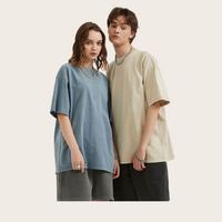 Impression sur demande 230gsm 100% coton t-shirt vêtements de rue t-shirts unisexe surdimensionné t-shirts unis pour impression personnalisée