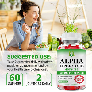 Gomitas de Ácido Alfa Lipoico de Marca Privada 1000MG Sin Azúcar, Apoyo Antioxidante, Salud Cerebral, Nutrición para la Vitalidad de la Piel, Dieta Vegetariana - Product Image 4