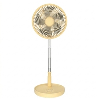 Ventilateur de table pliable à 5 pales, alimenté par batterie, avec télécommande, écologique, hauteur réglable, pour la maison et le bureau