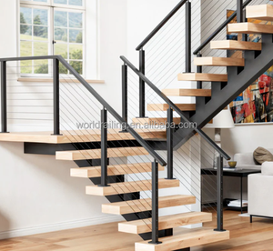 YL cao cấp bảo trì thấp boong ngoài trời không gỉ nhôm dây 42 "lan can lan can màu đen ban công Cáp hàng rào lan can - Product Image 4