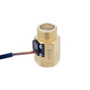 Capteur de débit en laiton à six points avec filetage interne et externe, technologie à effet Hall, sorties de signal d'impulsion - Product Image 3