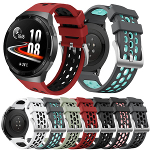 BEEFLYPOWER Nuevas Tendencias <span class=keywords><strong>Honor</strong></span> Magic2 Correa de Reloj Inteligente Deportiva de Silicona de Dos Colores con Caja para <span class=keywords><strong>Huawei</strong></span> GT2e - Product Image 1