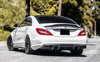 Pour 2012-2018 Mercedes Benz CLS CLS63 diffuseur arrière W218 W219 C257 diffuseur arrière en Fiber de carbone modèle R