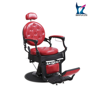 Hongzi Barber <b>Chair</b> Wine Red Pu Leather 360 Degree <b>Rotation</b> Height Adjustable Commercial Use - Product Image 5