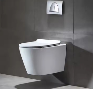 <span class=keywords><strong>Inodoro</strong></span> bidé de una pieza de cerámica colgante de pared moderno al por mayor para Baño de hotel con <span class=keywords><strong>inodoro</strong></span> montado en la pared - Product Image 4