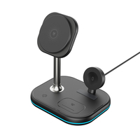 2024 prix de gros 3 en 1 chargeur sans fil pliable 15w support de chargeur magnétique à charge rapide pour Android pour Apple iPhone