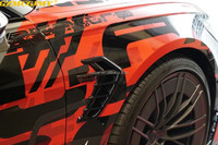 Aileron latéral en fibre de carbone de haute qualité pour Audi RS6 C8 RS7, style ABT, noir, garniture extérieure de carrosserie