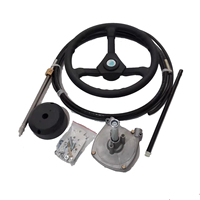 Sistem Kontrol Kapal Mekanis Roda Kemudi Kapal Bahan Stainless Steel Dapat Digunakan dengan Motor & Mesin Luar Papan Kapal