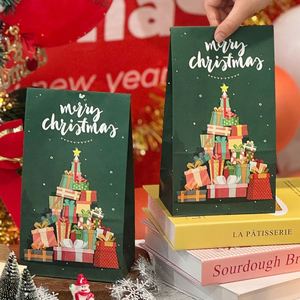 Meilleures ventes Sacs cadeaux en papier écologiques de Noël avec lamination Logo personnalisé Sacs en papier kraft brun blanc - Product Image 6