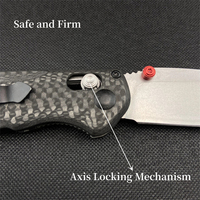 BM 565 Mini Freek Vouwmes D2 Drop Point Lemmet Carbon Fiber Handvat EDC Gereedschap Buitenactiviteiten Jacht Zakmes Fruitmes