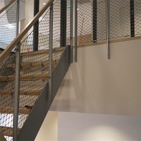 Balustrade sur l'escalier SUS316 Sécurité webnet balustrade remplissage treillis de câbles en acier inoxydable, treillis métallique de corde d'escalier de protection