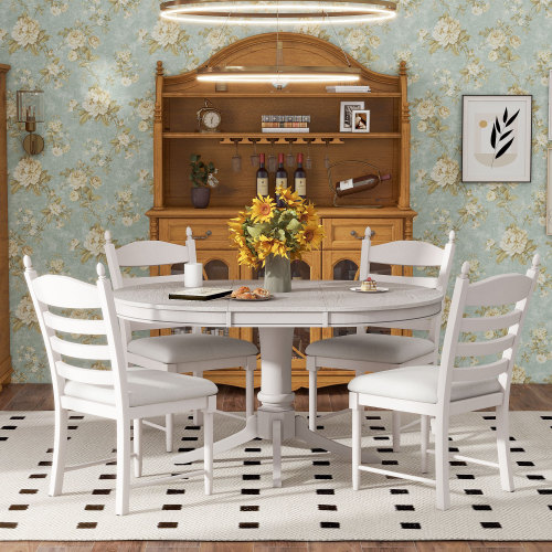 Antique White + Solid Wood