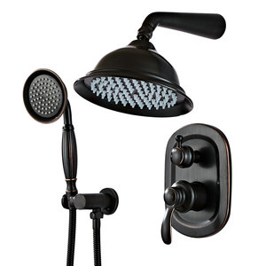 Smesbeelee système de douche, en Bronze frotté à l'huile, <span class=keywords><strong>3</strong></span> fonctions, <span class=keywords><strong>corps</strong></span> de Valve In-mur, ensemble de robinets de douche - Product Image 1