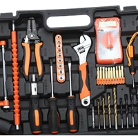 Ensemble d'outils de bricolage pour la maison, durable, complet, multifonctionnel, réparation électrique, menuiserie, outils de quincaillerie, acier au carbone, boîte de rangement