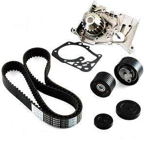 Kit de service complet <span class=keywords><strong>courroie</strong></span> de <span class=keywords><strong>distribution</strong></span> et pompe à eau avec tendeur, roue de guidage et joint, compatible moteur K4M 1.6L 16V (1999-2012) - Pièces de rechange 1680600QA1 - Product Image 1