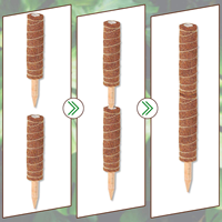Support de plante Monstera en bâton de mousse de coco pour jardin intérieur, bâton de mousse sphagnum empilable pour culture verticale, poteau de mousse pour plantes