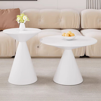 Ensemble de canapé et table basse de salon moderne de luxe léger, table de chevet extensible en métal pour petits espaces