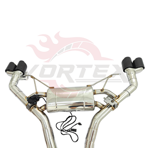 Échappement arrière Vortex en acier inoxydable 304 Valvetronic pour BMW X3 X4 M40i G01 G02 3.0T B58 avec embouts noirs quadruples - Product Image 4