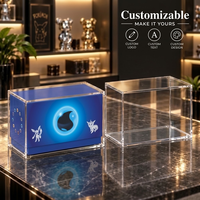 Étui de présentation magnétique en acrylique personnalisable de qualité supérieure pour boîte cadeau de carte Blue Moon, étanche, anti-poussière, protection UV, aimant N52