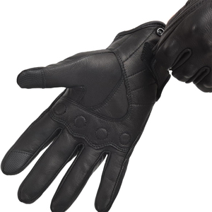 Gants de moto en cuir véritable à cinq doigts pour la course et les sports de plein air - Conception légère et coupe-vent de haute qualité - Product Image 5