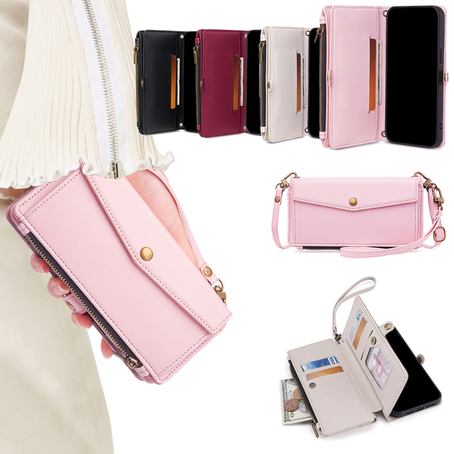 For OPPO A3 A91 A83 A78 A1 A1X A58 Accept OEM ODM New Lanyard Flip Leather Mobile Phone Case Zipper Wallet Cover Accessories