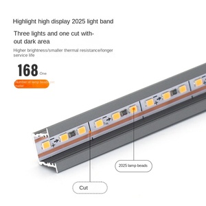 Silicon-Controlled Rectifier <b>LED</b> Black Linear Light Strip Thickened <b>Aluminum</b> Groove Surface-Mounted Pre-Embedded IP65 T-<b>Profile</b> - Product Image 3