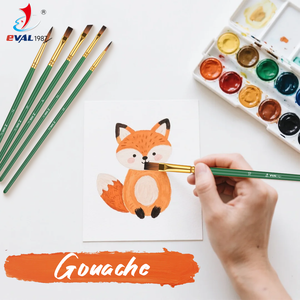 Set di Pennelli per Pittura a Olio e Acquerello in Acrilico, 12 Pezzi con Manico in <span class=keywords><strong>Legno</strong></span> Verde, Pennelli Professionali per Artisti - Product Image 4