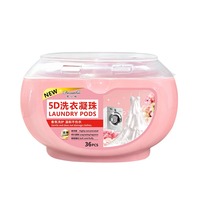 36 paquets de perles de lessive 5-en-1 pour éliminer les taches, adoucir le linge, parfum longue durée et liquide de lavage.